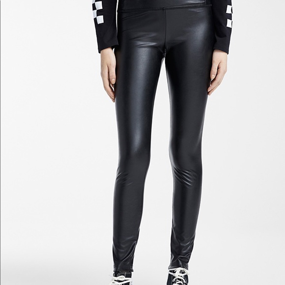 Black Vegan Leather Legging - Picture 2 of 6